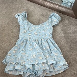 Altar'd State Blue Floral Mini Dress